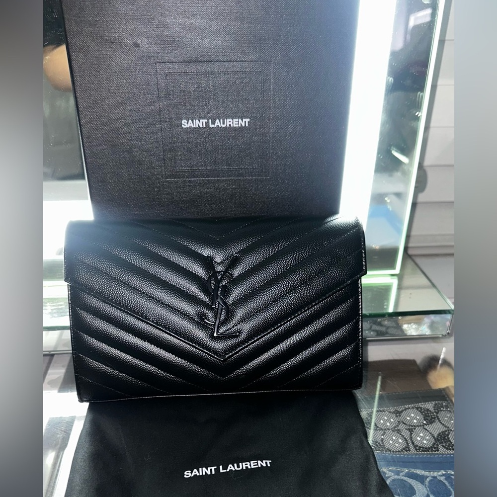 Yves Saint Laurent Cassandre Chain Wallet
